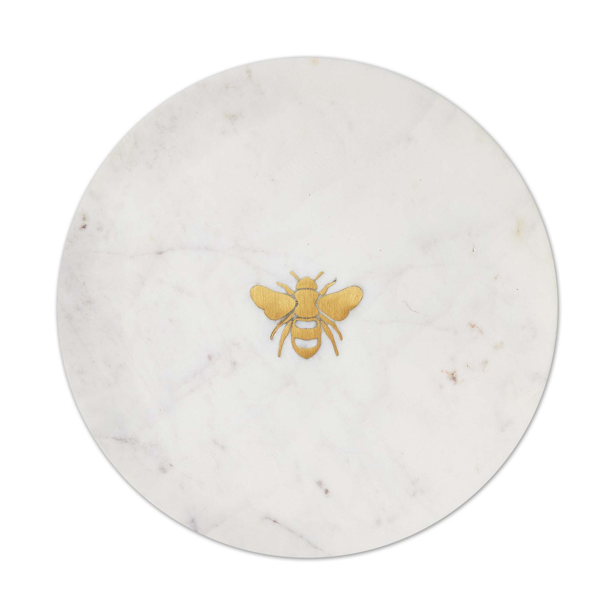 Gold & deals White Marble Bee Place Card Holders and Honey Bee Metal Trivet (Set of 6)