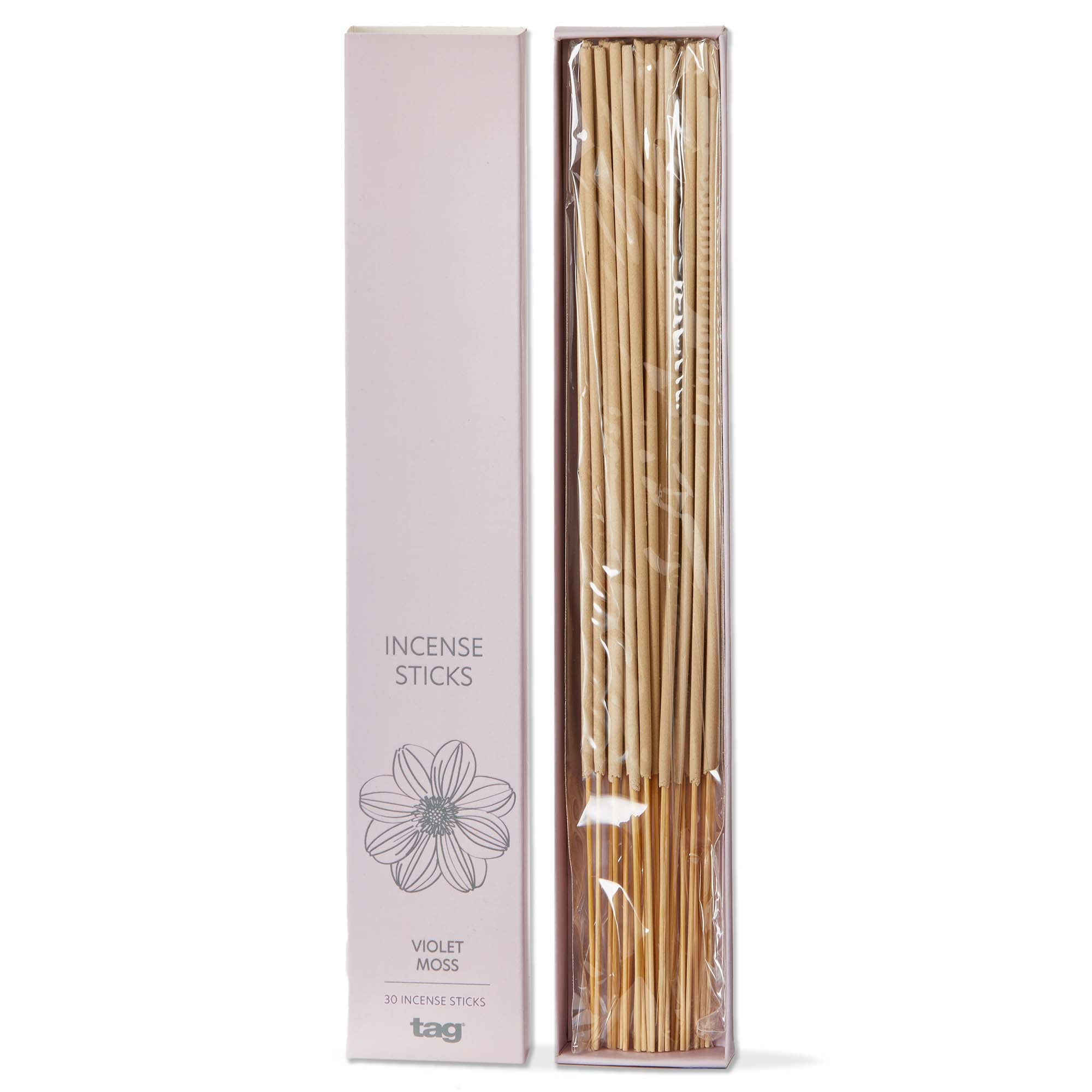 Violet Moss Incense Sticks Set Of 30 – Tag